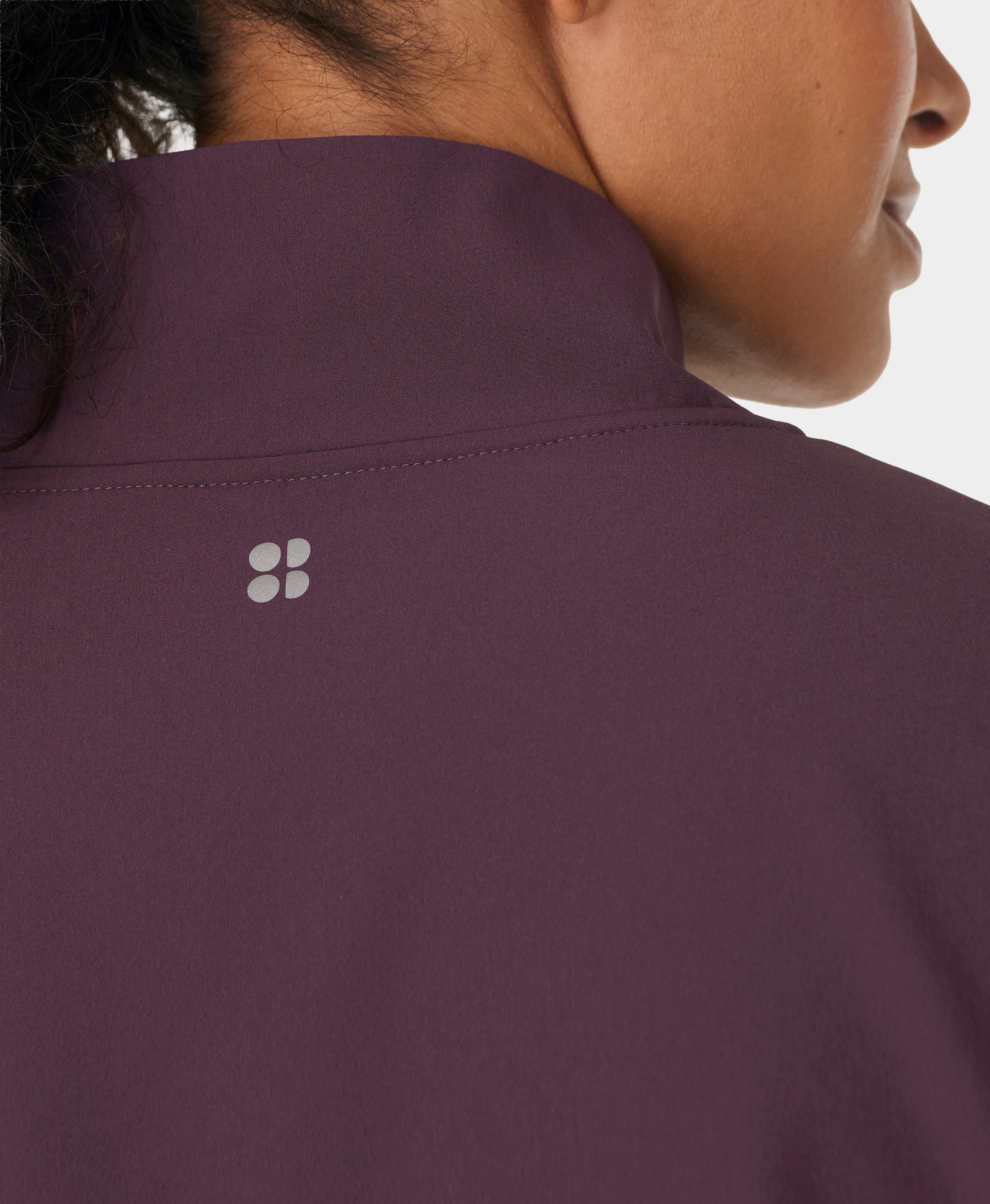 Casacos de Mulher Warm Up Performance Fleece Lined Half Zip Roxo-3