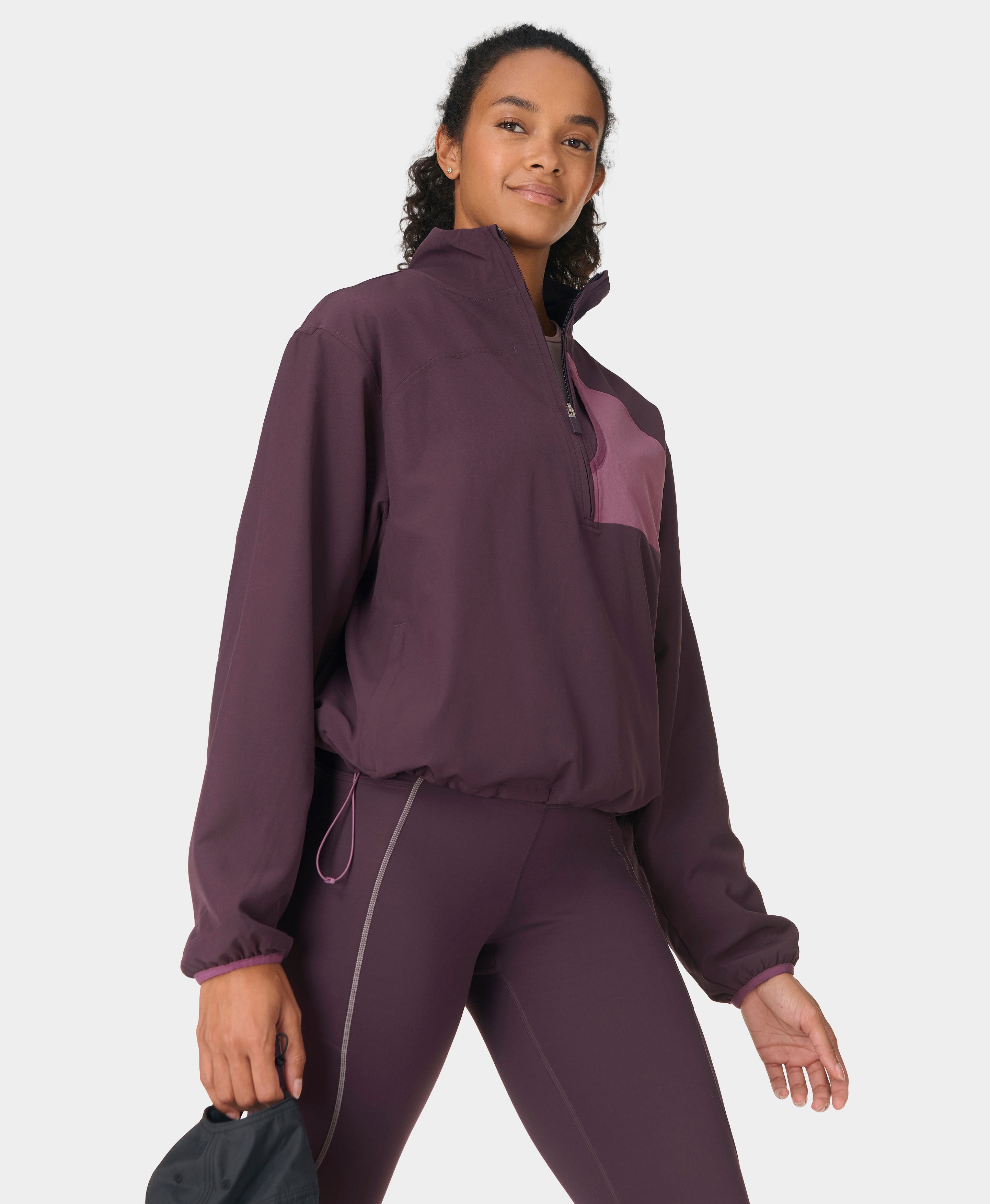 Casacos de Mulher Warm Up Performance Fleece Lined Half Zip Roxo-6