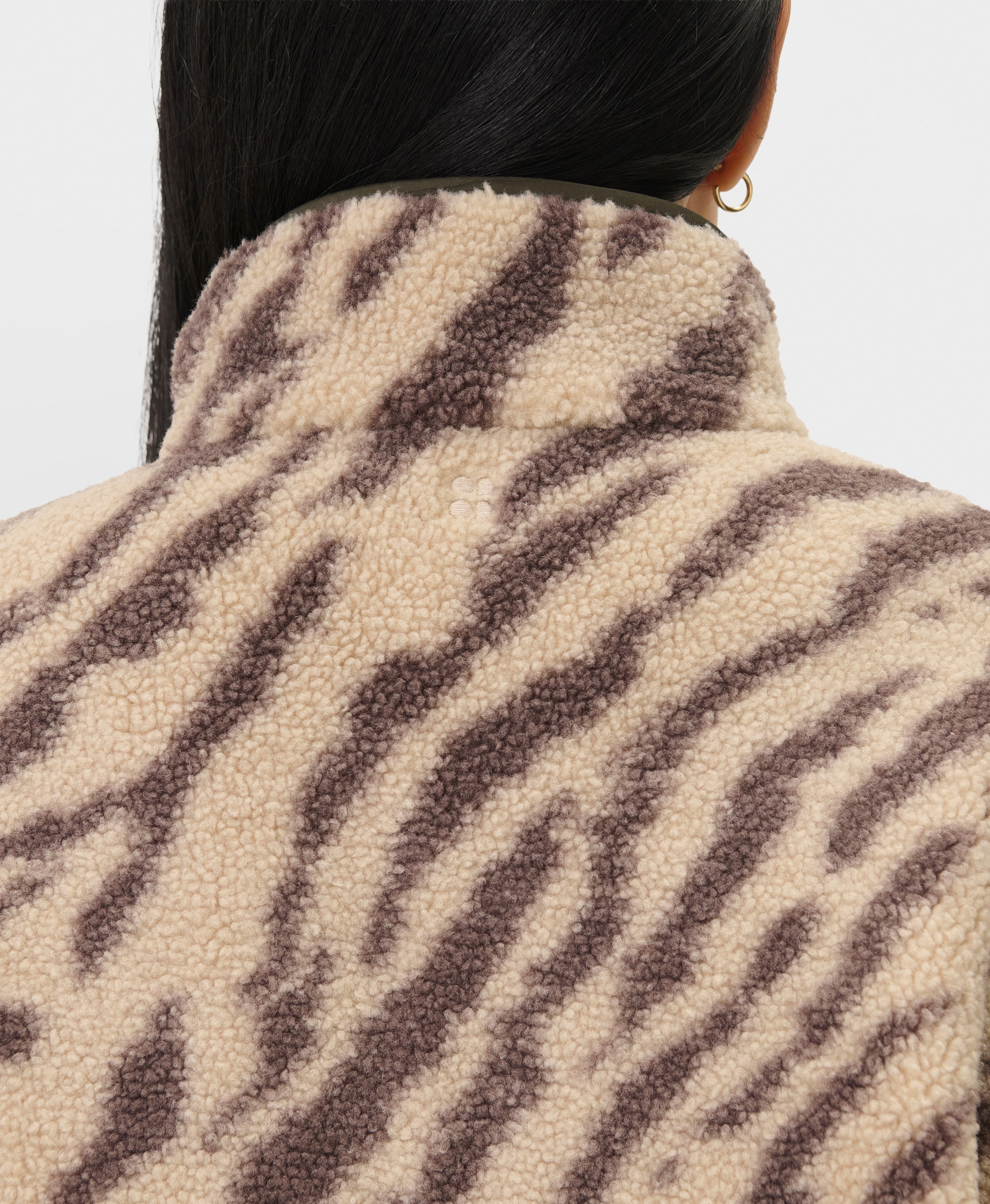 Casacos de Mulher New Plush Half Zip Bege-3