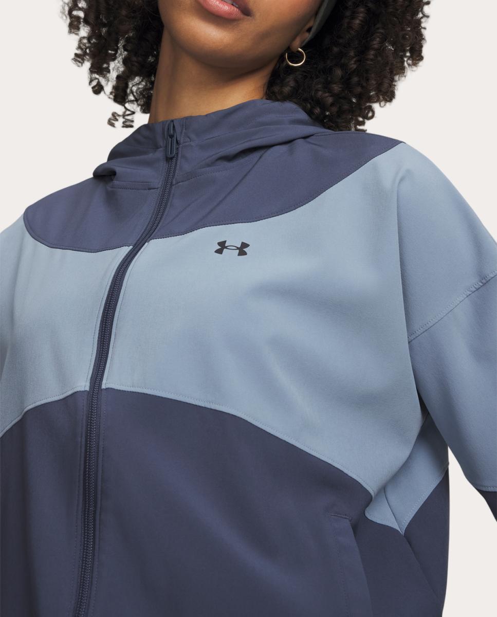 Imagen 3 de Sudadera de mujer UA Rival Woven Jkt HD Under Armour - Gris azulado Gris azulado
