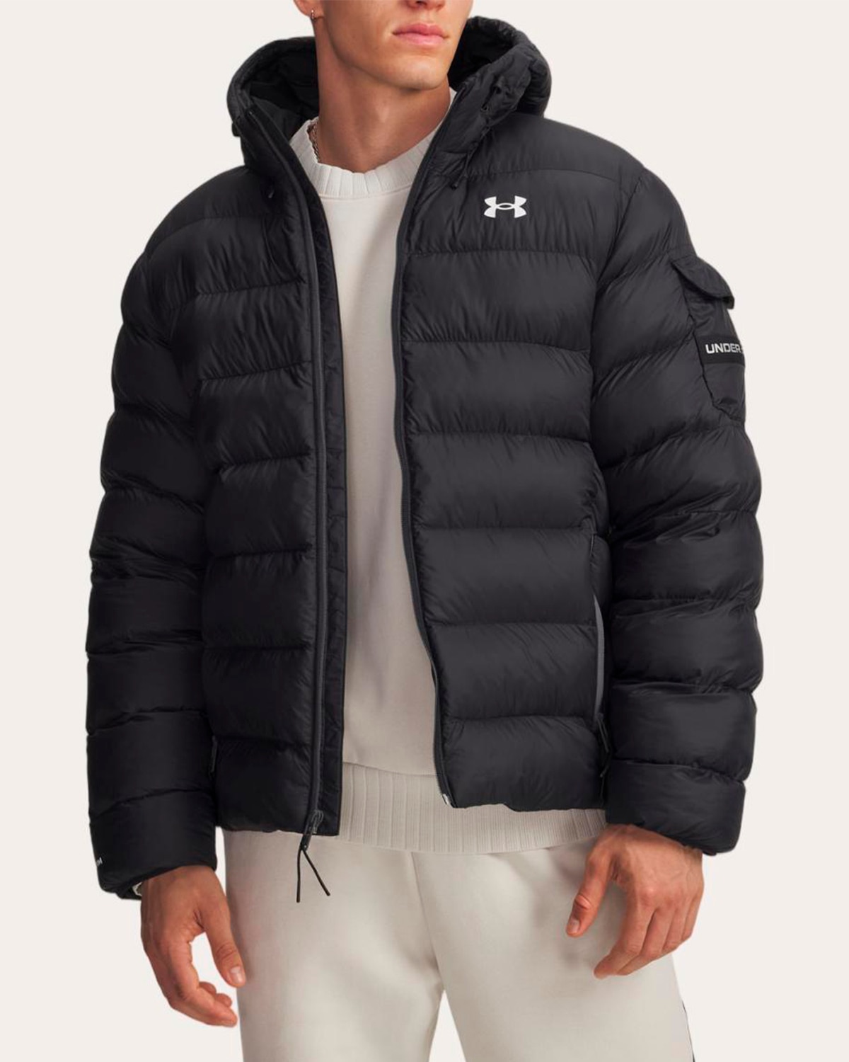 Imagen 0 de Sudadera de hombre UA Sportswear Puff Jkt Under Armour Negro / Blanco