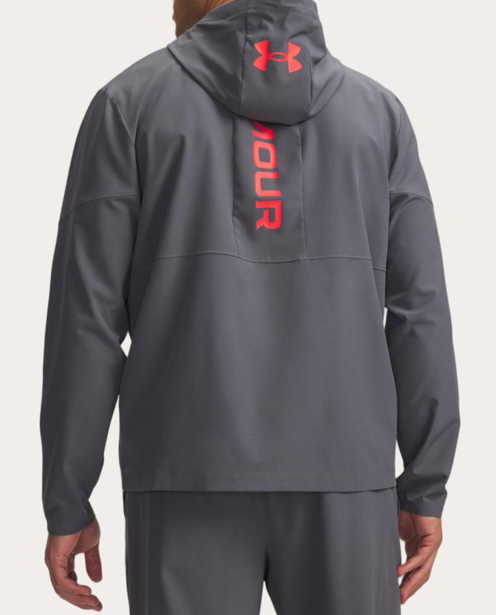 Sweatshirt de Homem UA Tech Utility Woven Jckt Cinzento-granito-2