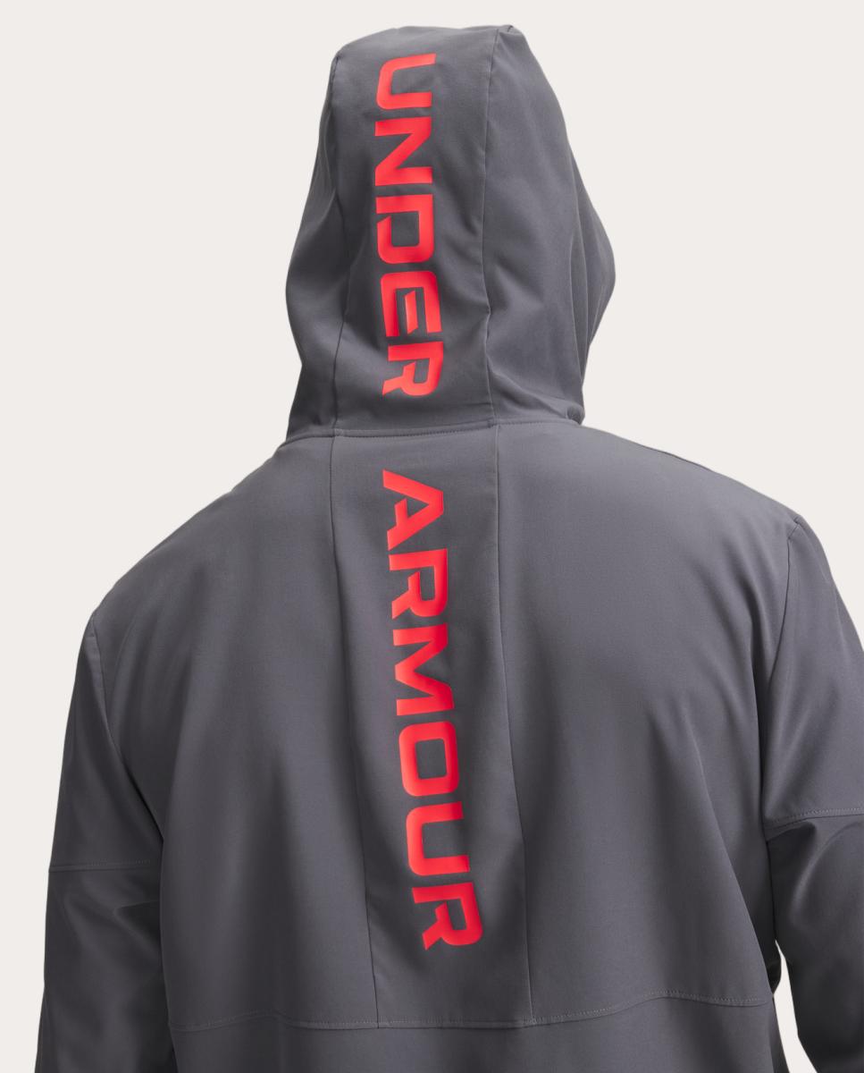 Sweatshirt de Homem UA Tech Utility Woven Jckt Cinzento-granito-3