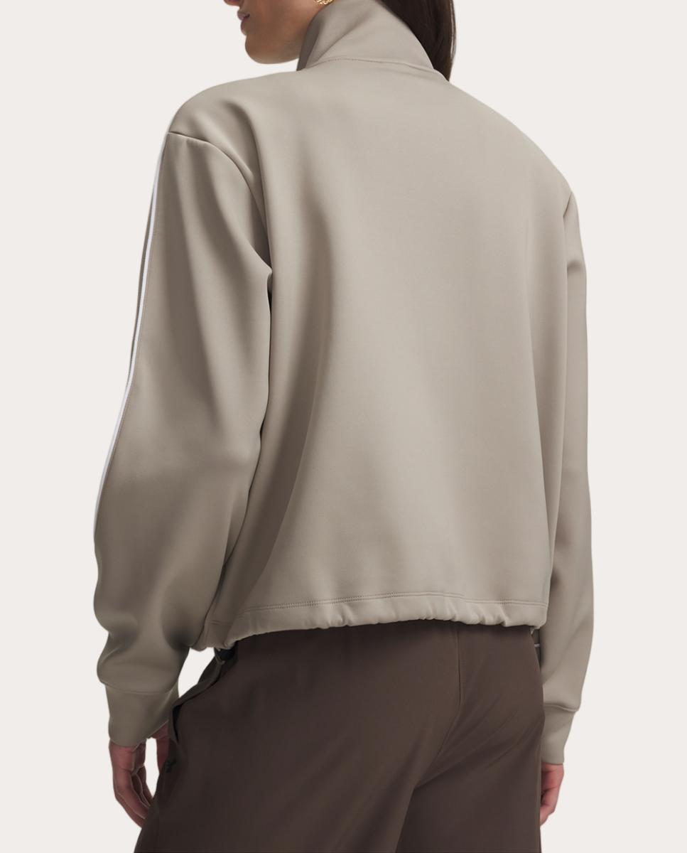 Sweatshirt de Mulher Knit Track Jacket Taupe-2