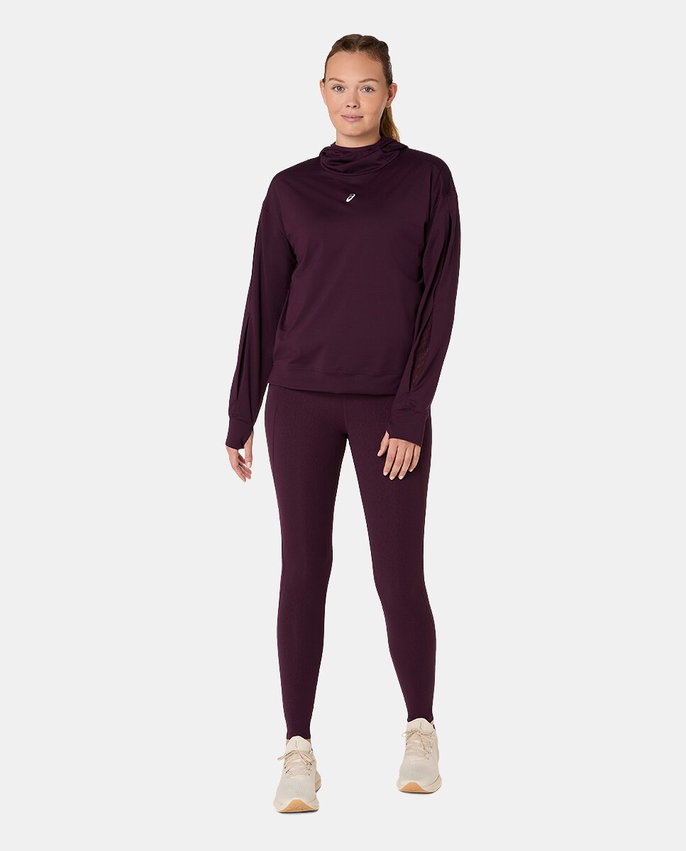 Sweatshirt de Mulher Nagino Run Winter Hoodie Beterraba-3