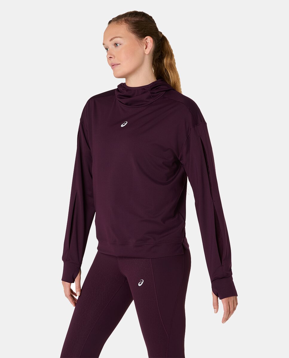 Sweatshirt de Mulher Nagino Run Winter Hoodie Beterraba-4