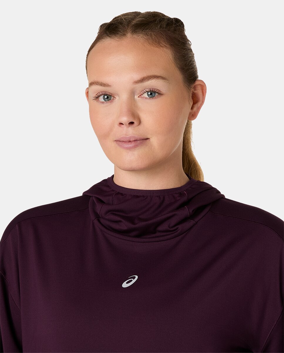 Sweatshirt de Mulher Nagino Run Winter Hoodie Beterraba-5