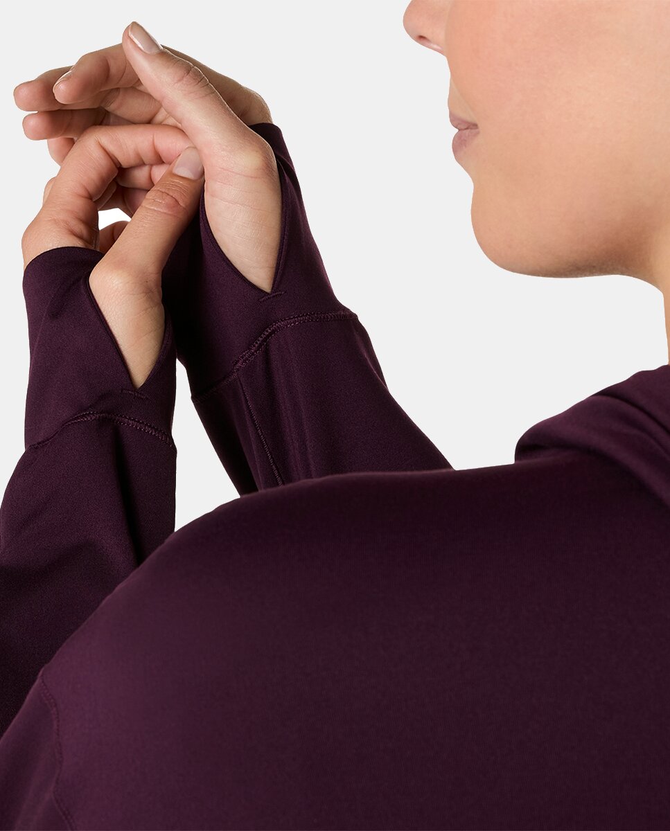 Sweatshirt de Mulher Nagino Run Winter Hoodie Beterraba-8