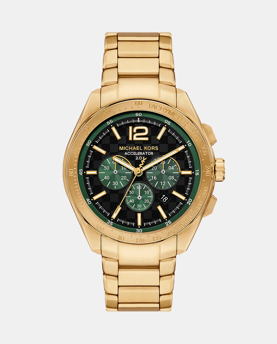 Imagem 0 de Relógio MK9177 Cronógrafo de Aço - Dourado