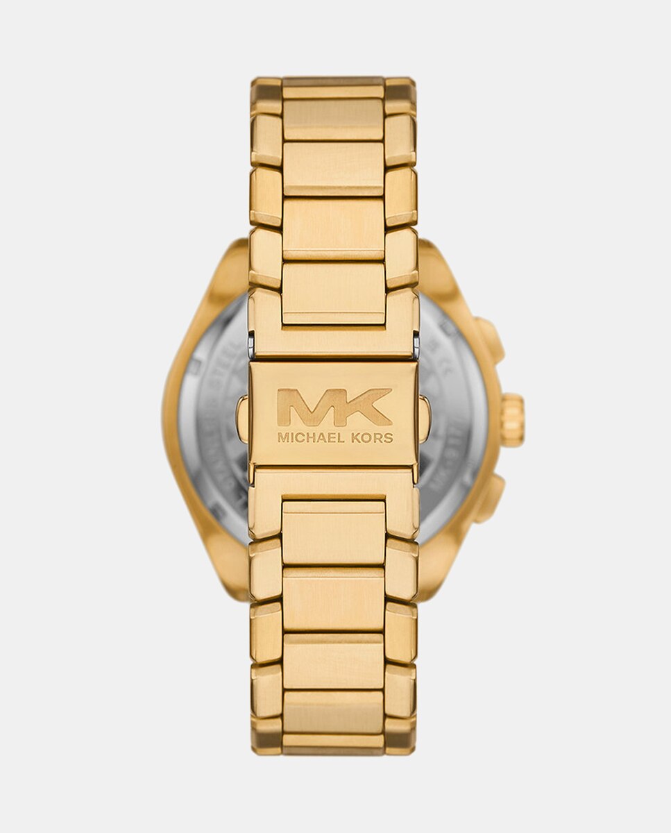 Relógio MK9177 Cronógrafo de Aço - Dourado Preto-2