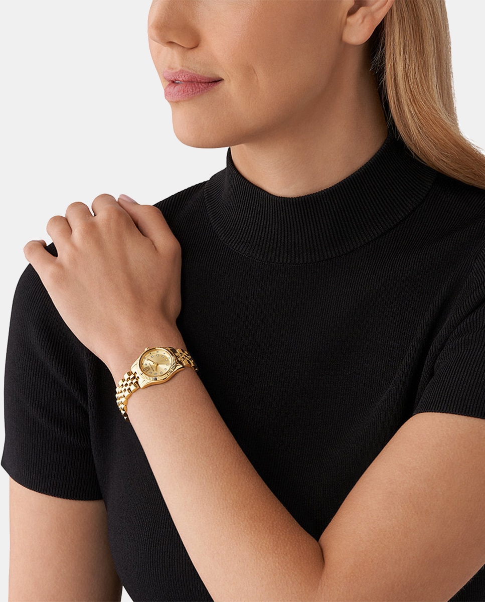 Relógio MK4741 de Aço - Dourado Dourado-5