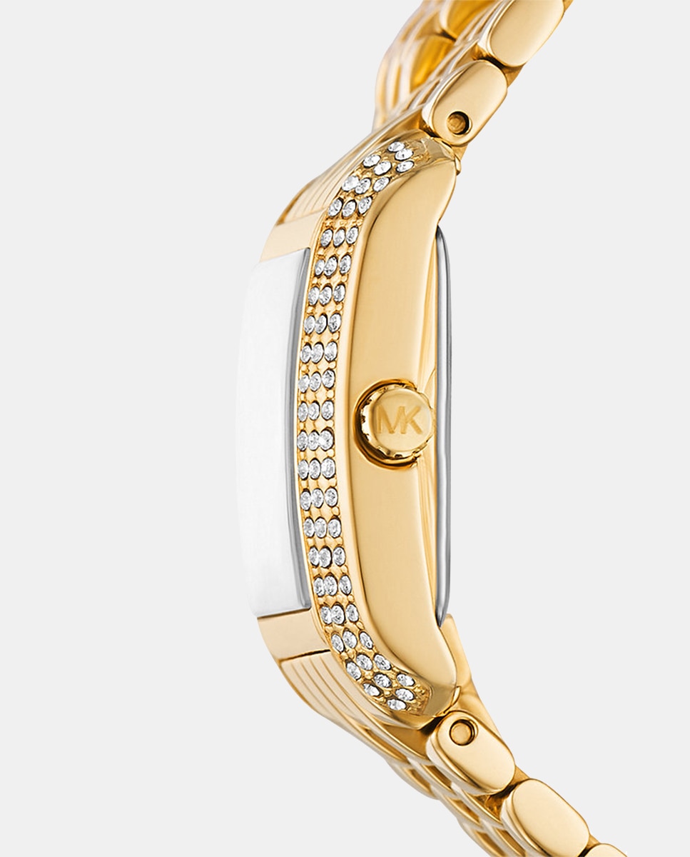Relógio MK4833 de Aço - Dourado Branco-3