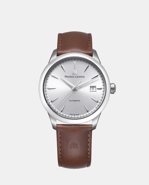 Reloj de hombre Colección 1975 756008-SS001-130-3 de piel marrón