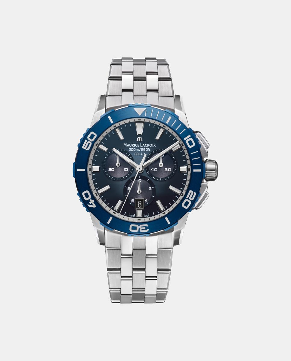 Imagen 0 de Reloj de hombre Pontos S Diver Chrono PT1038-SSL424301 de acero Azul marino