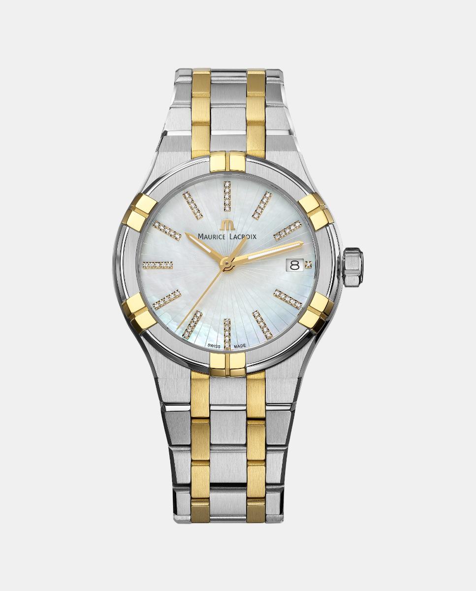 Maurice Lacroix - Relo de mujer Aikon 1106-PVY13-170-1 de acero bicolor.