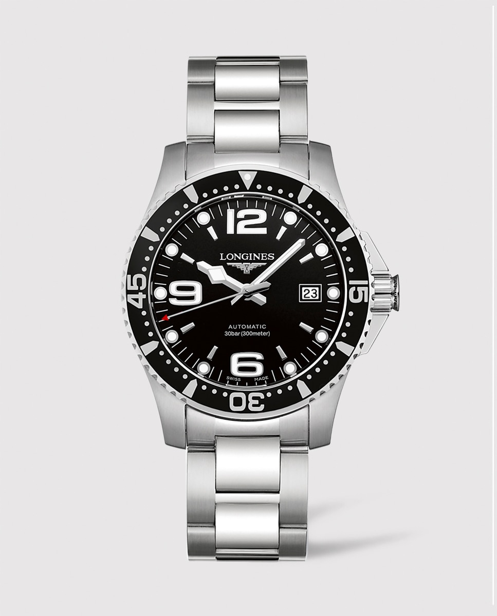 Relógio L37424566 Hydro Conquest automático de aço Preto-1