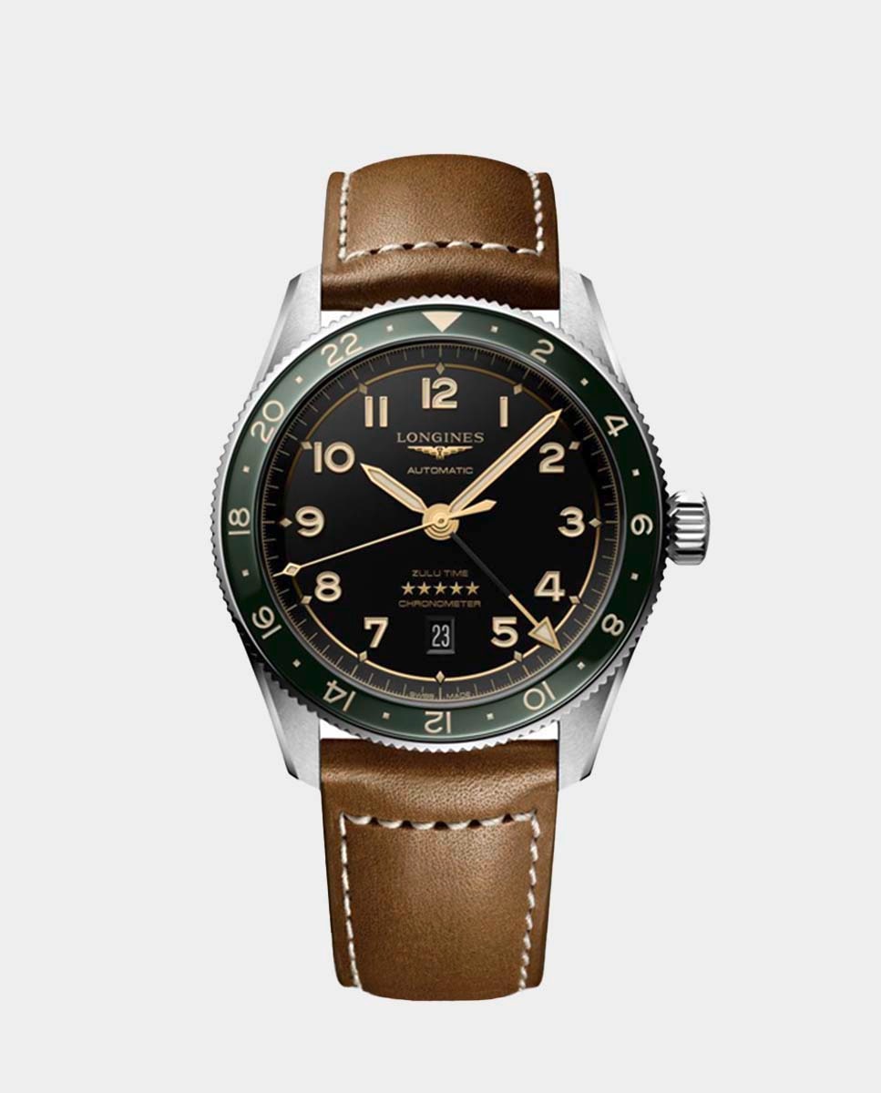 Imagen 0 de Reloj de hombre Longines Spirit L3.812.4.63.2 automátivco de piel beige Negro