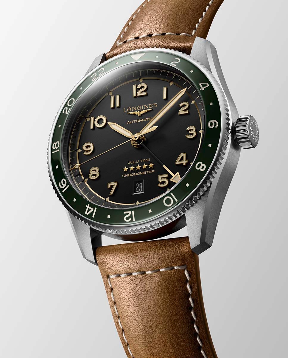 Imagen 5 de Reloj de hombre Longines Spirit L3.812.4.63.2 automátivco de piel beige - Negro Negro