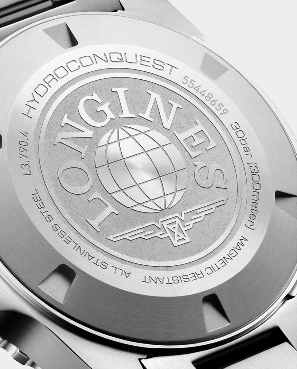 Relógio Hydro Conquest L37904966 GTM Automático de Aço Azul-6