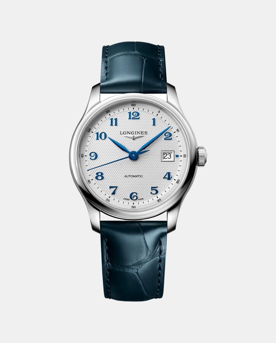 Imagem 0 de Relógio Master L29494732 automático com bracelete em pele azul - Prateado