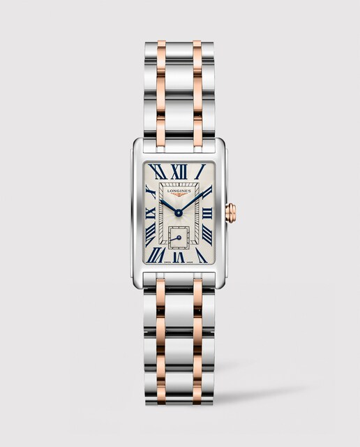 Reloj de mujer Longines L52555717 Dolce Vita de acero y lámina de oro rosa