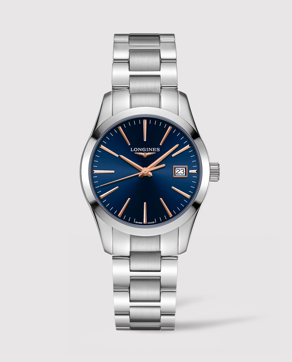 Relógio L238645926 Conquest de Aço Bicolor Azul-1