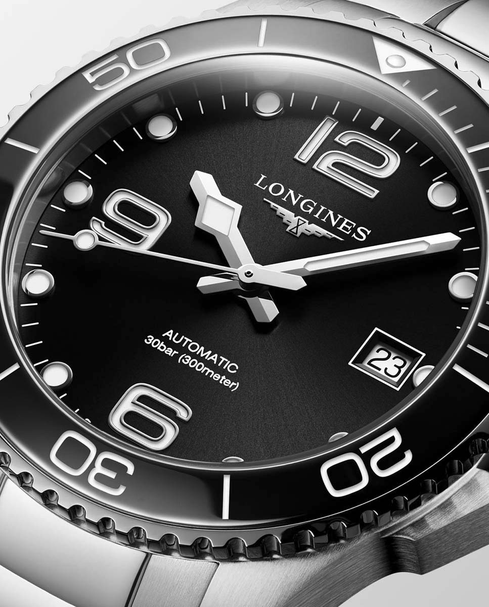 Reloj de hombre Hydroconquest L3.780.4.56.6 automático de acero - Longines - Negro Negro-4