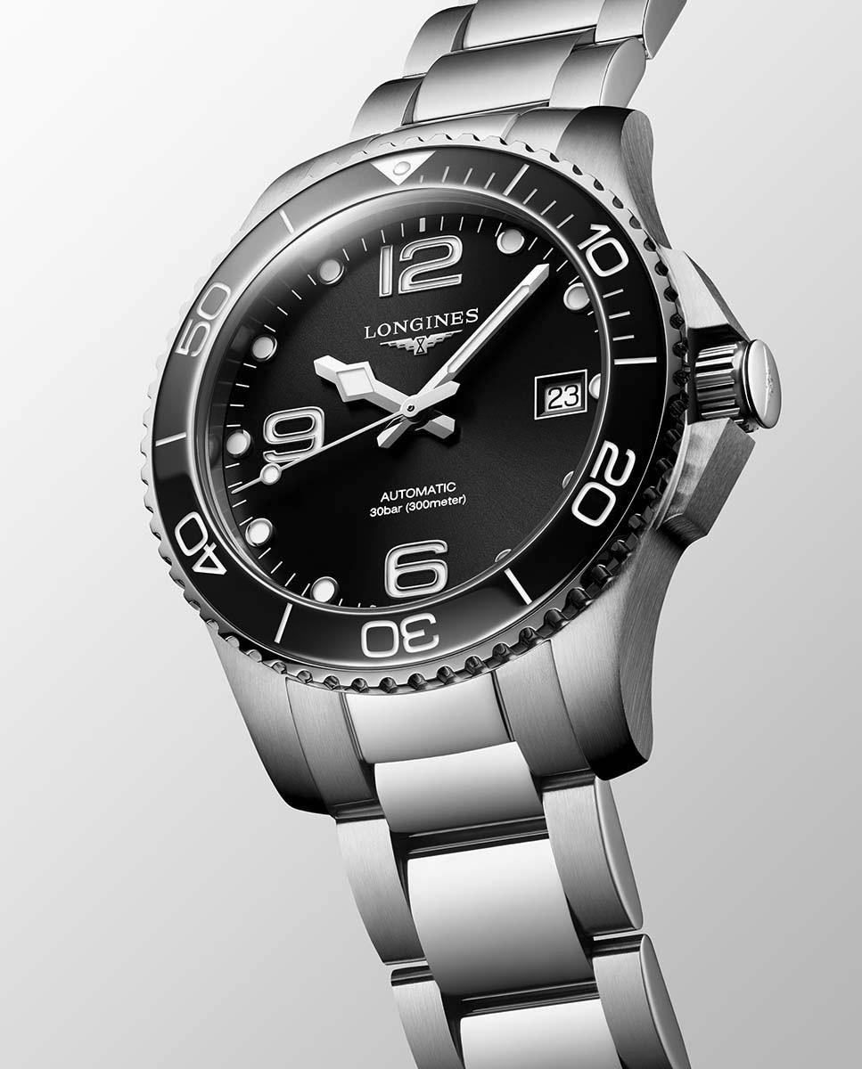 Reloj de hombre Hydroconquest L3.780.4.56.6 automático de acero - Longines - Negro Negro-5