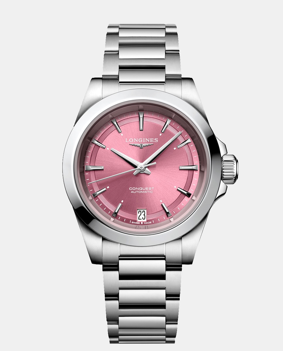 Relógio Conquest L34304996 Automático de Aço Rosa-1