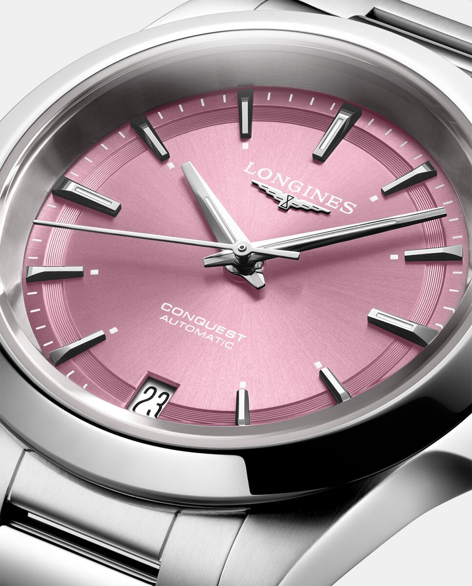 Relógio Conquest L34304996 Automático de Aço Rosa-6