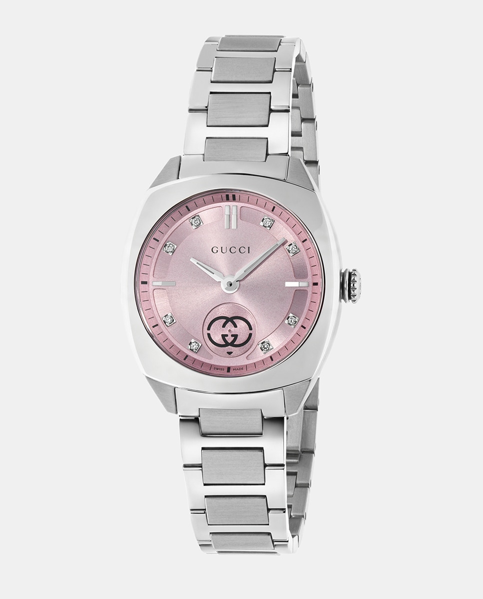 Relógio Interlocking YA142511 de Aço Rosa-1
