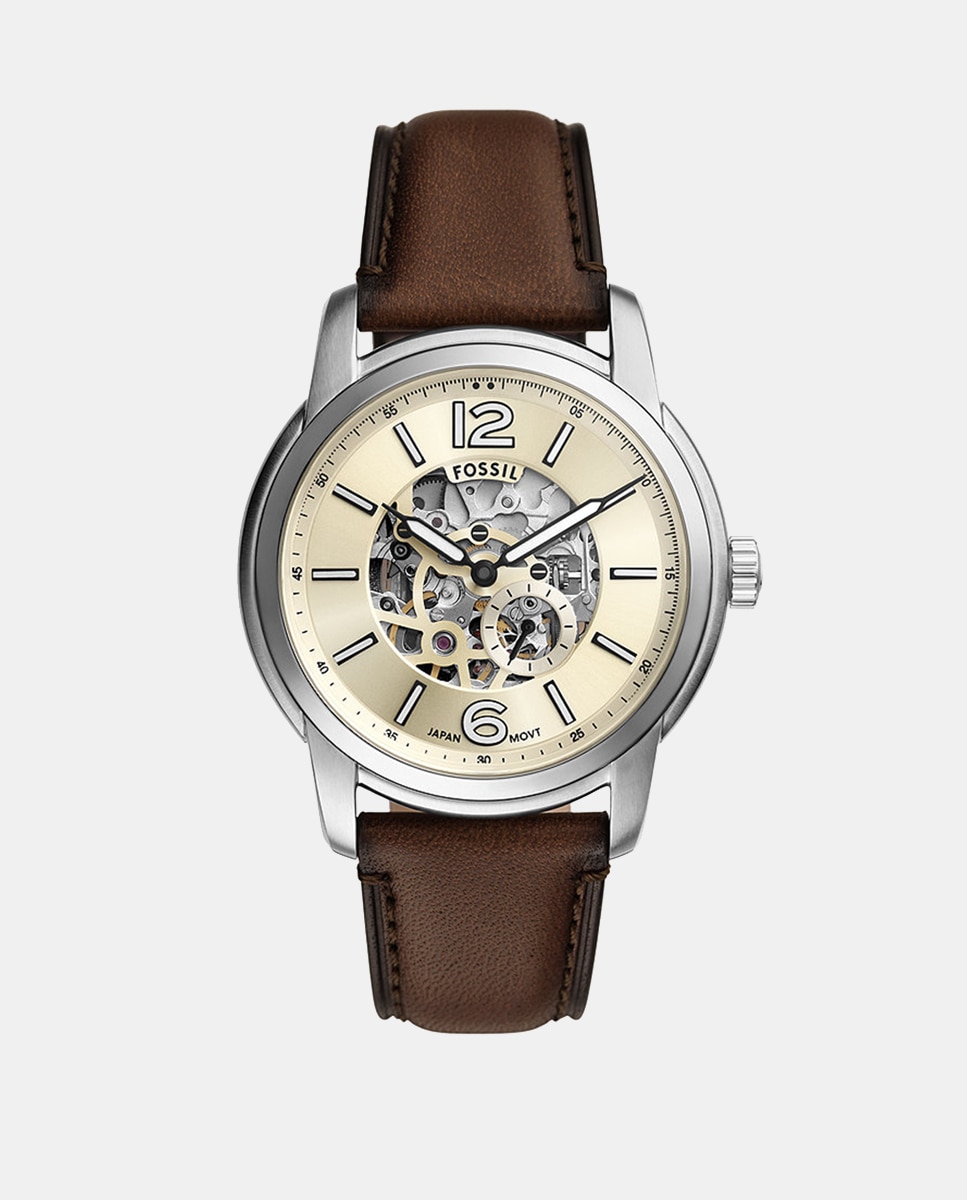 Relógio Heritage ME3264 Automático em Pele - Castanho Creme-1