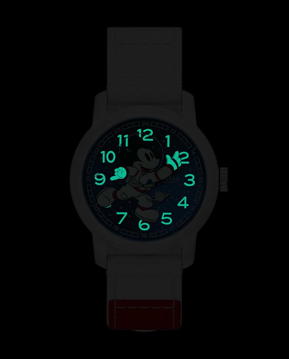 Relógio Disney LE1194 Automático Mickey Astronauta de Aço Prateado-6