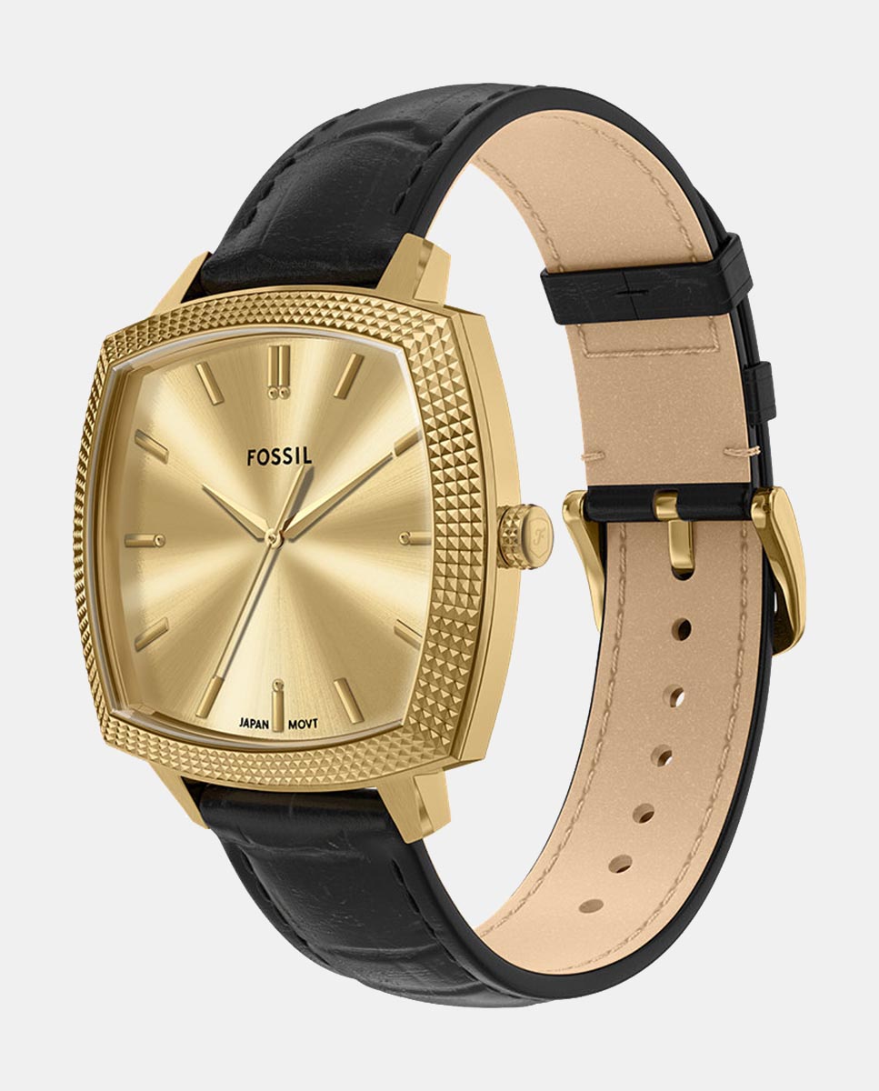 Relógio Machine Luxe LE1214 Nick Jonas de Pele - Preto Dourado-7