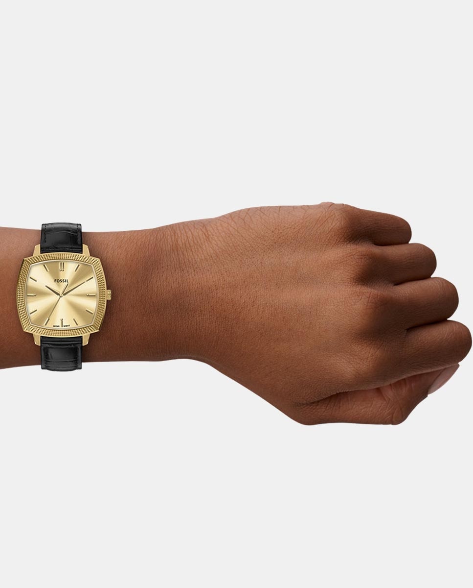Relógio Machine Luxe LE1214 Nick Jonas de Pele - Preto Dourado-12