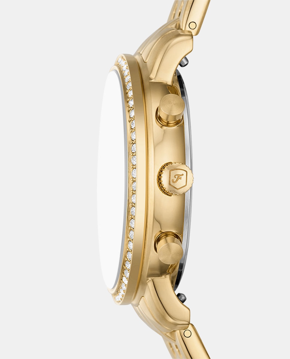 Cronógrafo ES5358 de Aço - Dourado Branco-3