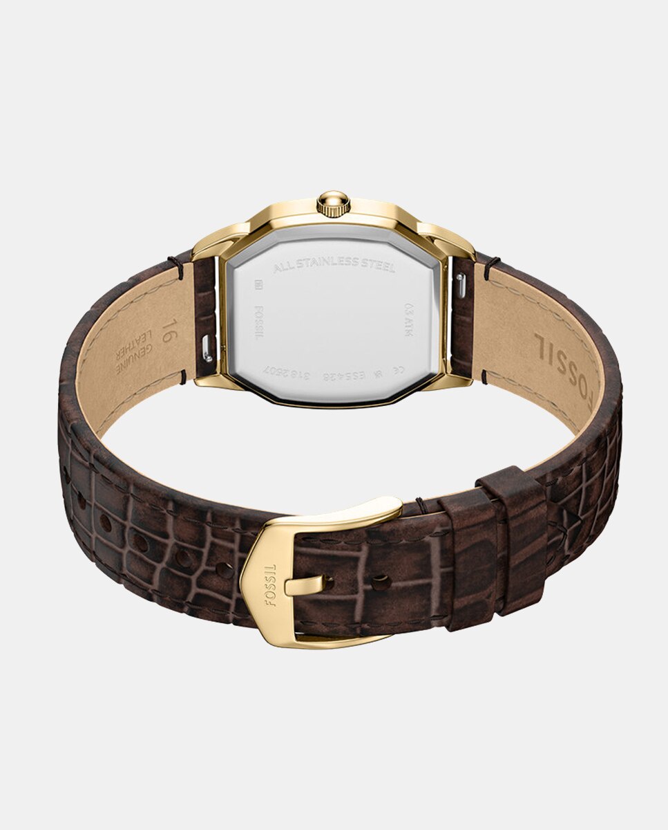 Relógio Harlow ES5426 em Pele - Creme Creme-3