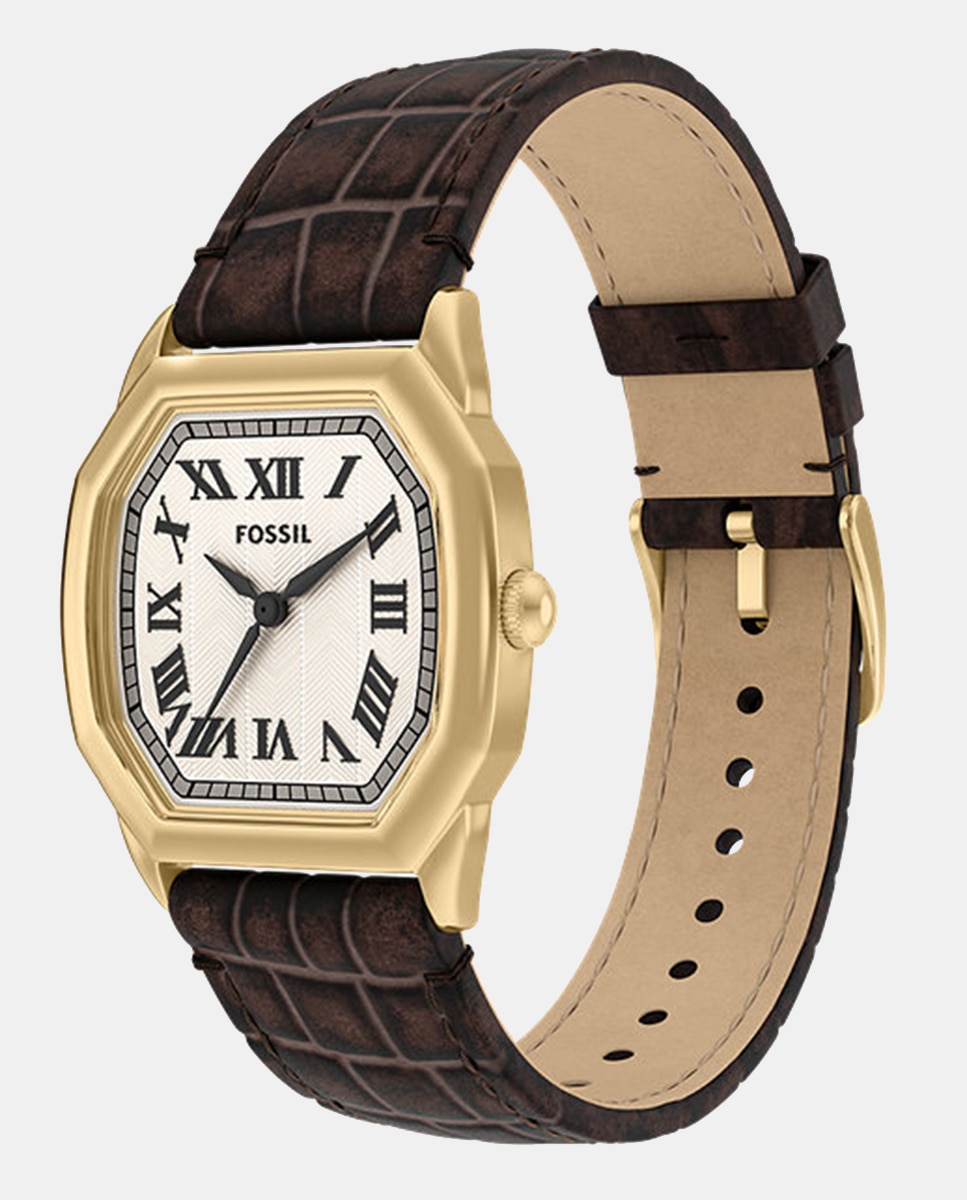 Relógio Harlow ES5426 em Pele - Creme Creme-4