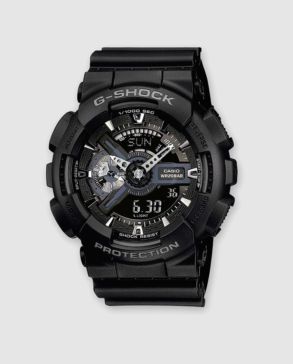 Reloj de hombre Casio G-SHOCK GA-110-1BER Luz LED automática Antimagnético Cronómetro - Negro Negro-1