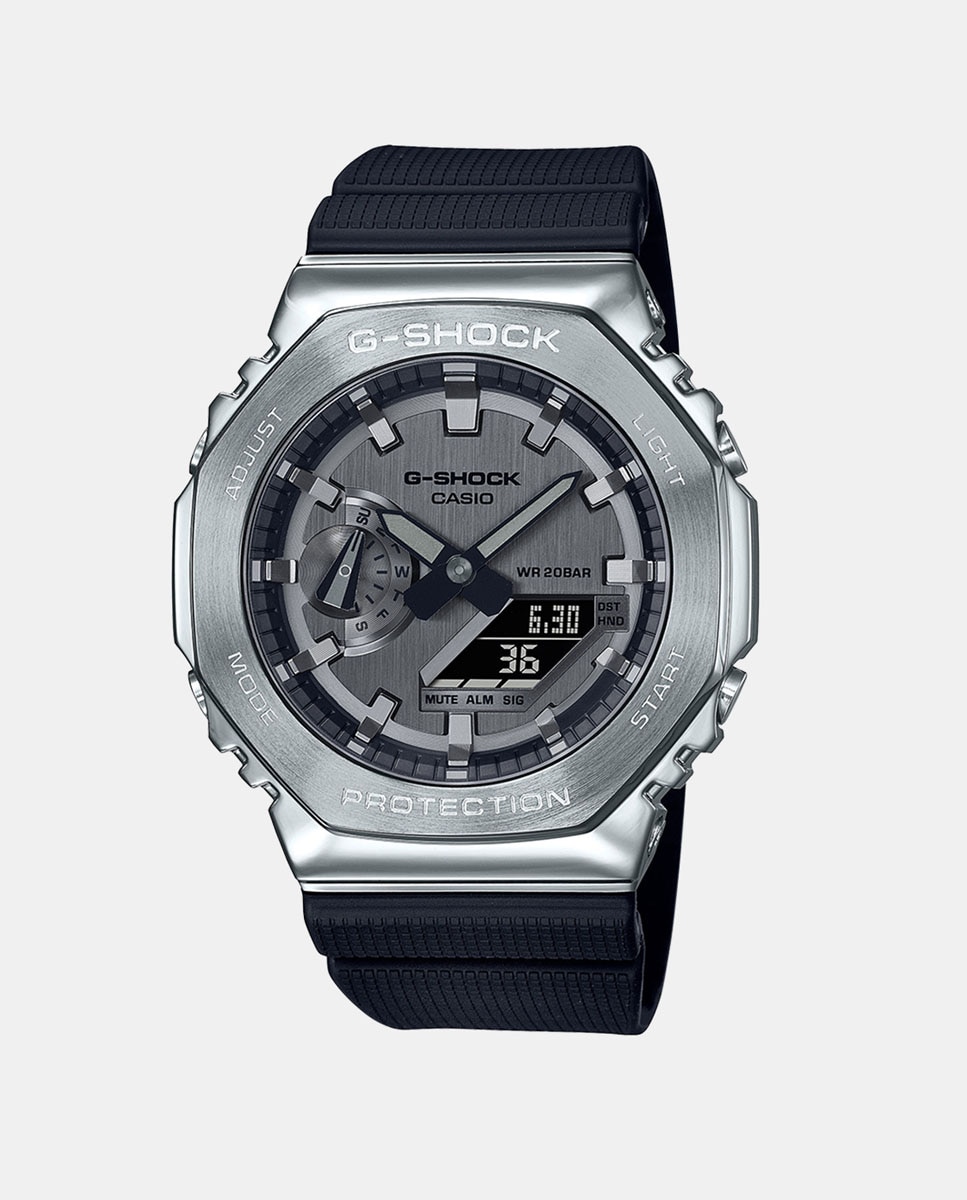 Casio - Reloj de hombre GM Sries GM-2100-1AER de caucho negro.