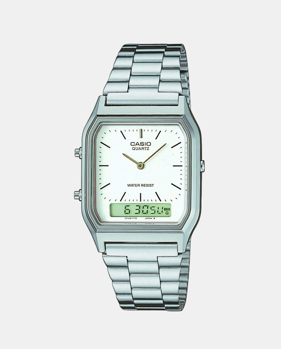 Relógio Vintage AQ-230A-7DMQYES de Aço Prata-1