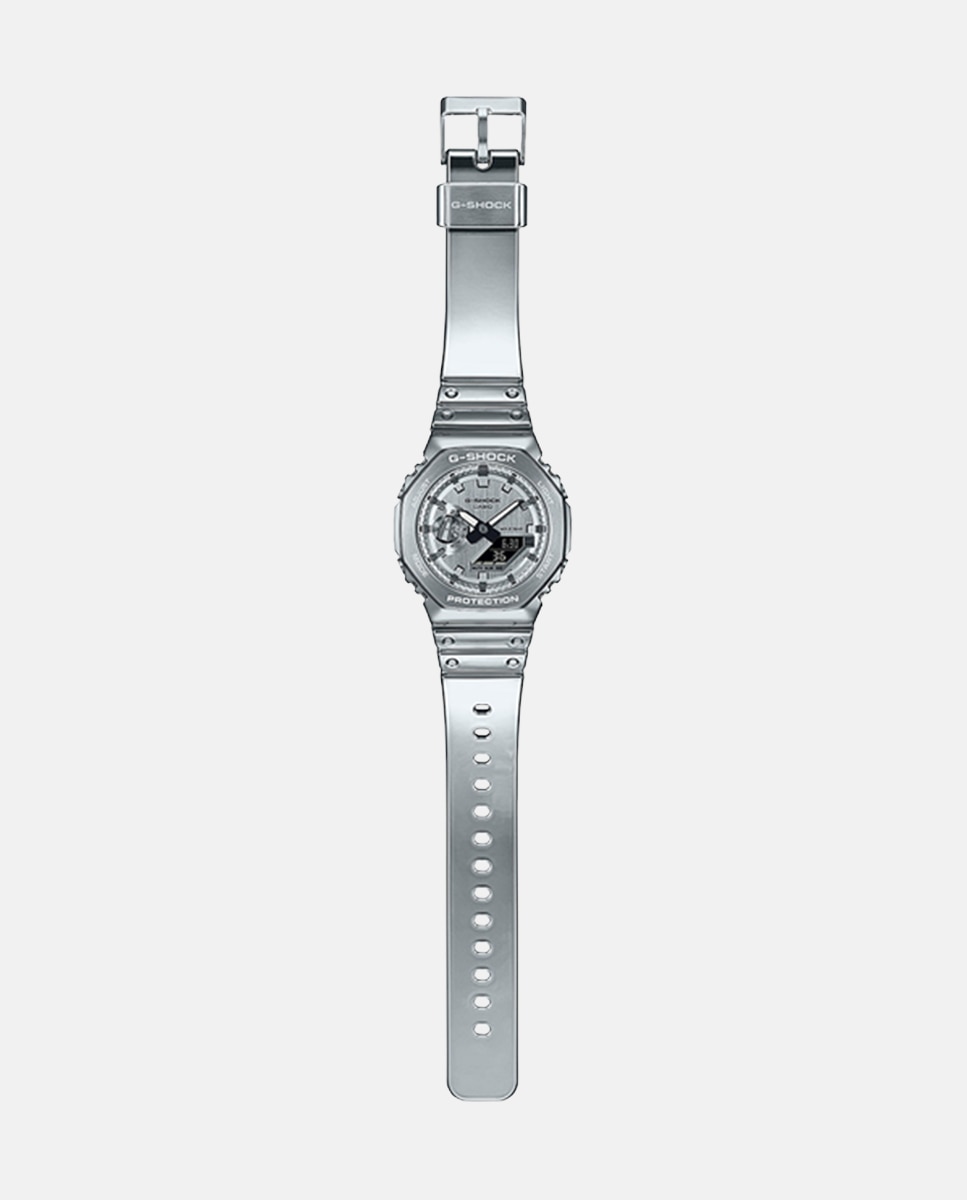 Reloj de hombre Fine Metallic Series GM-2100YM-8AER de silicona plateada - Casio - Plata Plata-2