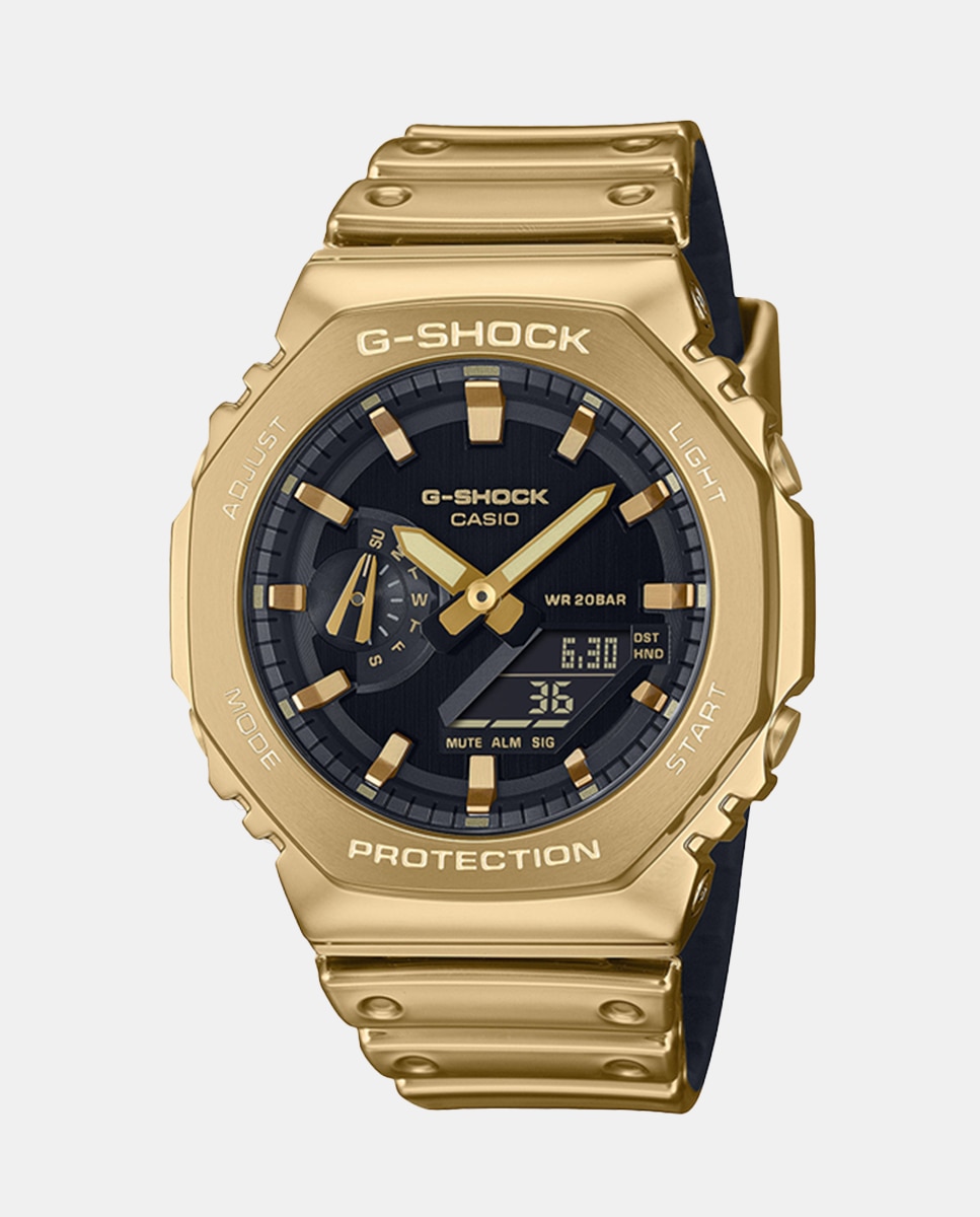 Relógio Fine Metallic Series GM-2100YMG-9AER de Silicone - Dourado Ouro-1