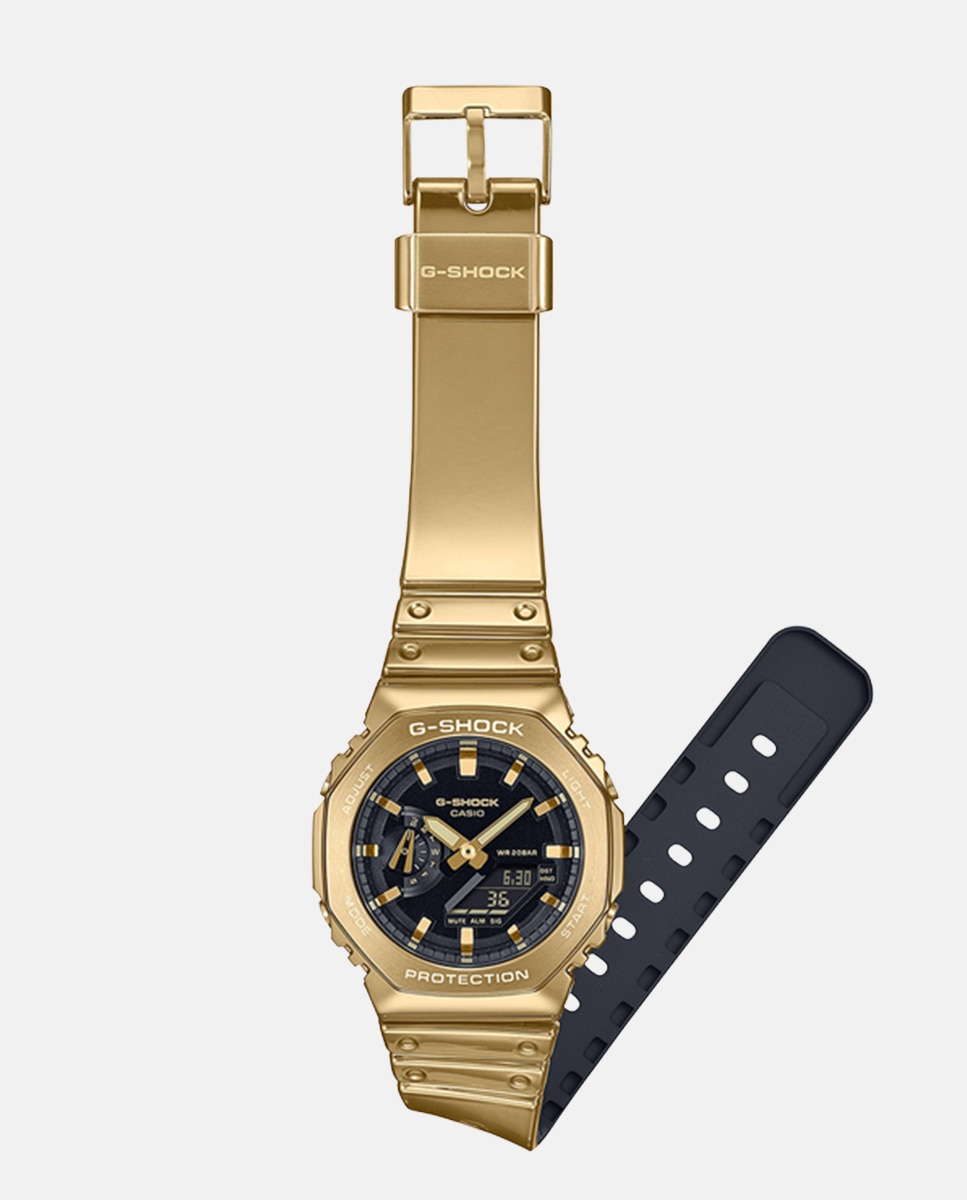 Relógio Fine Metallic Series GM-2100YMG-9AER de Silicone - Dourado Ouro-3