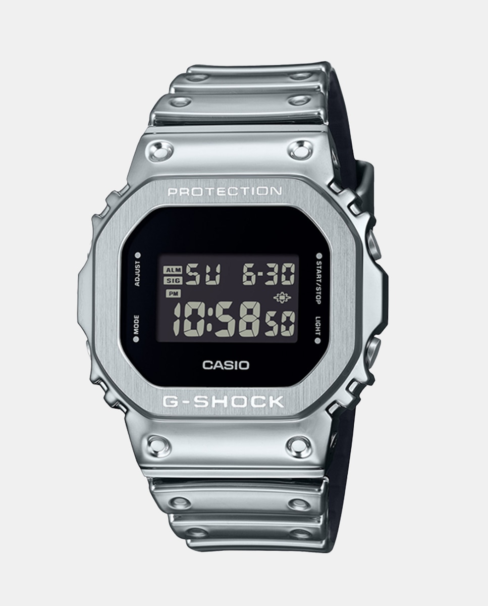 Relógio Fine Metallic Series GM-5600YM-8ER Digital de Silicone Prata-1
