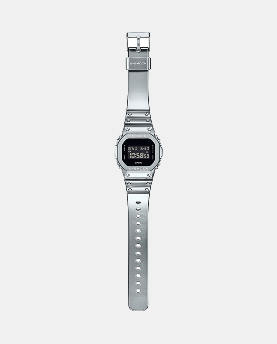 Relógio Fine Metallic Series GM-5600YM-8ER Digital de Silicone Prata-2