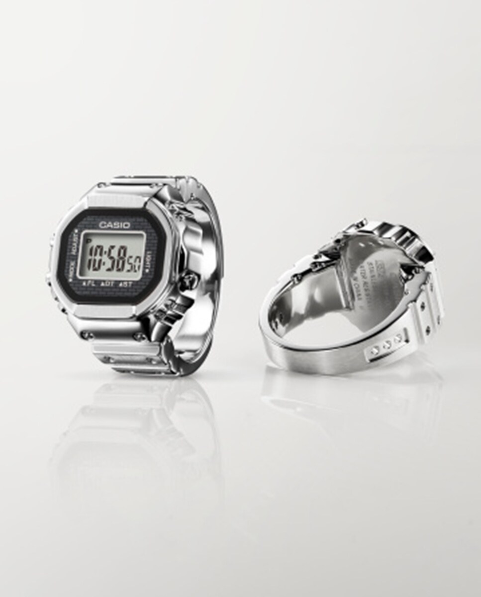 Anillo reloj Timeless Ring CRW-001-1ER digital de acero · Casio