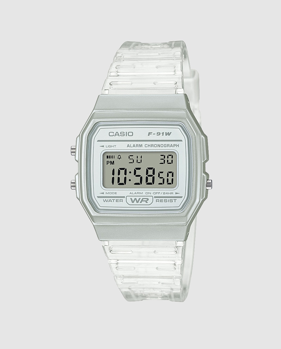 Imagen 0 de Reloj de mujer Casio Collection F-91WS-7EF de resina blanco Blanco