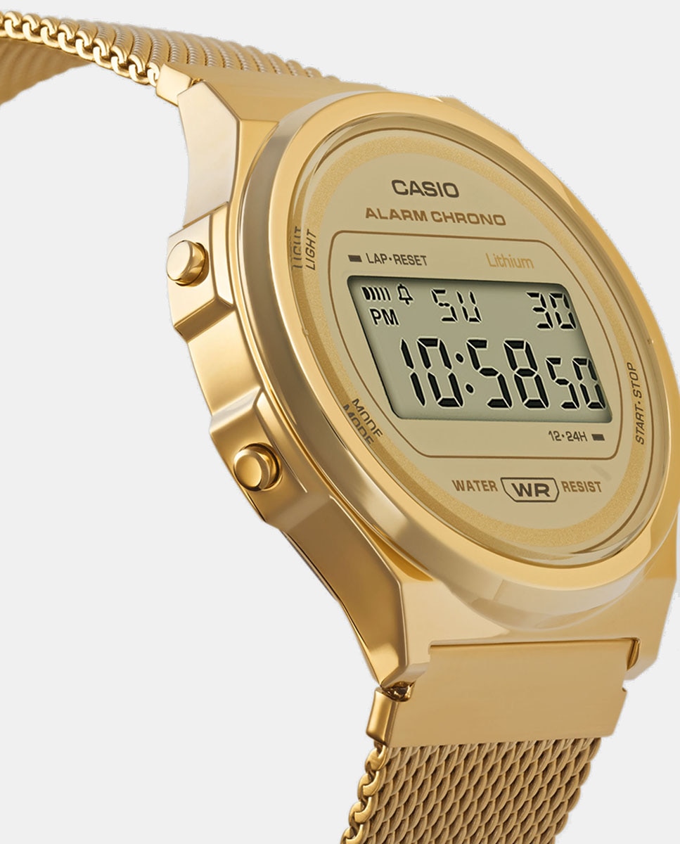Relógio Vintage A171WEMG-9AEF Digital de Aço - Dourado Ouro-3