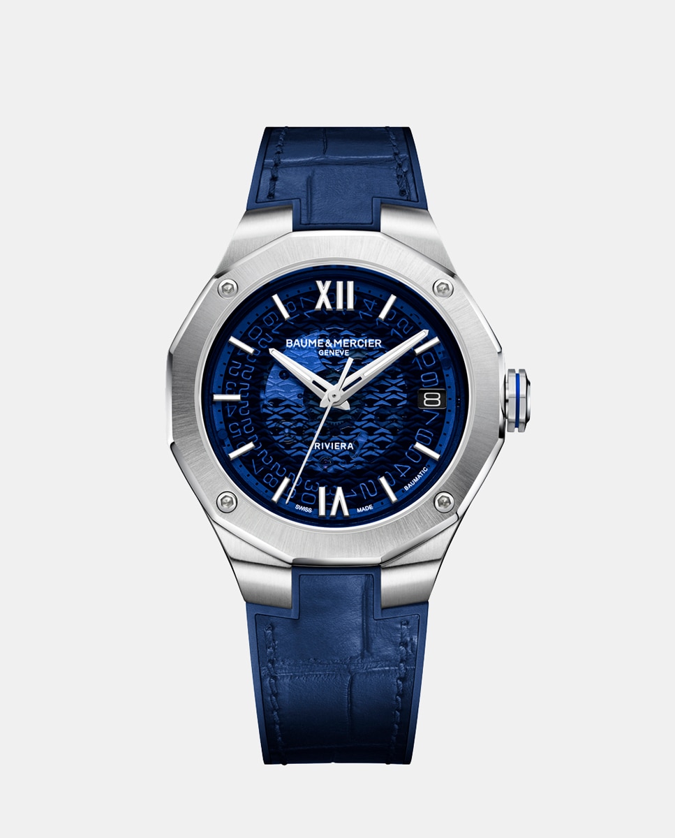 Relógio Baumatic M0A10714 Automático em Pele e Borracha - Azul Azul-1